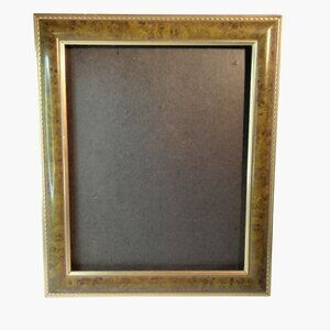 Vintage Gold Tone Ornate Picture Frame With Easel Stand 8x10 Photo